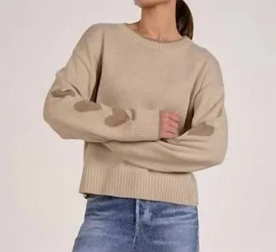 Elan Heart On My Sleeve Sweater In Taupe In Gray