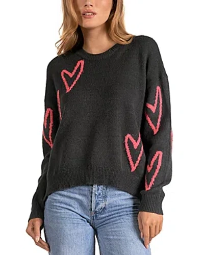 Elan Hearts Sweater In Black