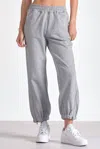 Elan Zip Bottom Jogger Pants In Heather Grey In Grey