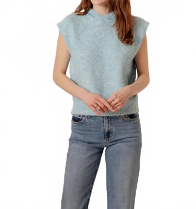 Elan Heidi Hooded Sweater In Blue