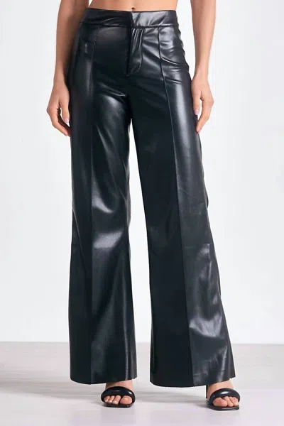 Elan High Waist Flair Leg Pants In Black