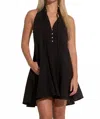 Elan Button Front Cotton Cover-up Minidress