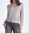 Elan Metallic Sweater In Silver