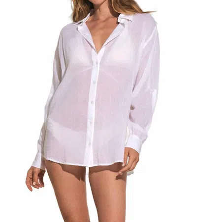 Elan Island Dreaming Coverup Top In White