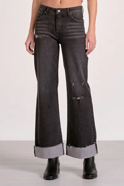 Elan Jackson Jeans In Grey Wash In Black