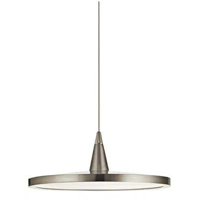 Elan Jeno 9" Wide Brushed Nickel Led Modern Disc Mini Pendant