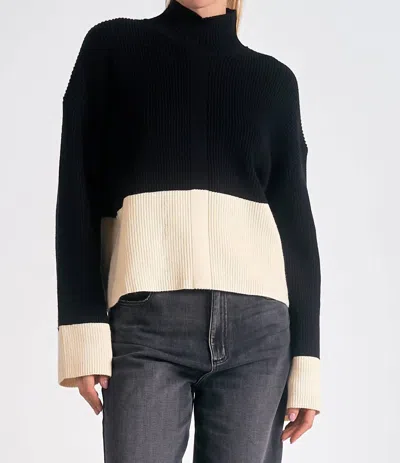 Elan Jolene Turtleneck Sweater In Black