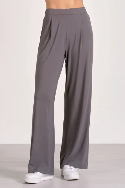 Elan Jolie Wide Leg Pant In Grey In Gray