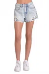 Elan Juliet Short In Denim In Blue