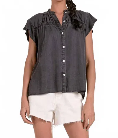 Elan Juliet Top In Grey In Gray