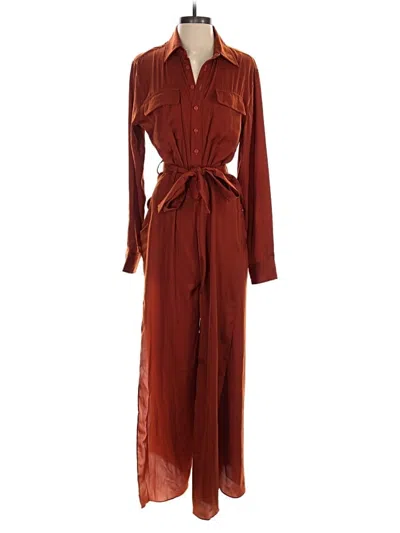 Pre-owned Elan Jumpsuit In Burgundy