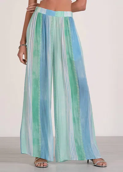 Elan Juniper Wide Leg Pants In Blue Strovia In Multi