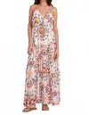 Elan Tie Front Maxi Dress In Kaleidoscope In Multi