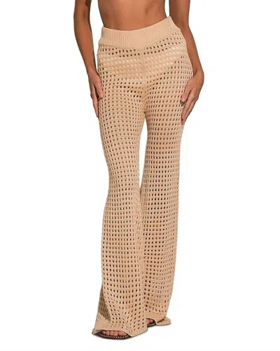 Elan Kalena Crochet Pants In Natural In White