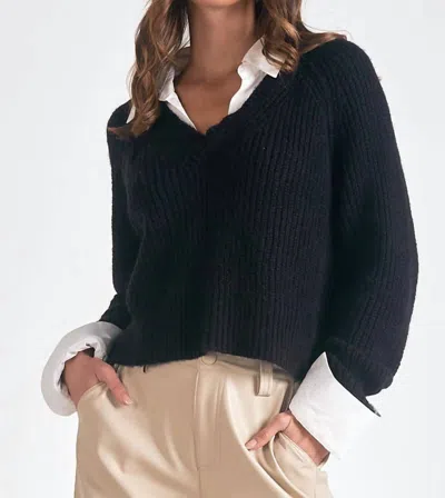 ELAN KASHA SWEATER IN BLACK