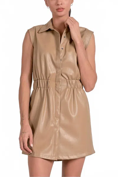 Elan Keep Waiting Dress In Macchiato In Brown