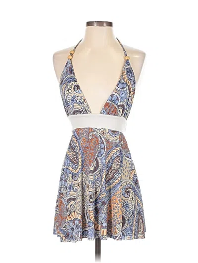 Pre-owned Elan Kimono In Blue