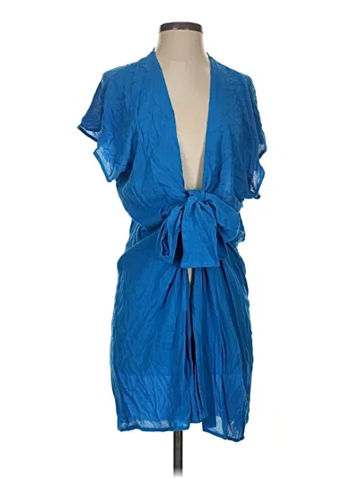Pre-owned Elan Kimono In Blue
