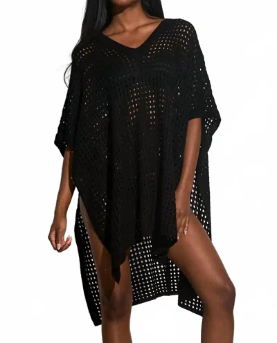 Elan Knit Mini Dress Coverup In Black