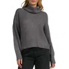 Elan Knit Turtleneck Sweater In Dark Grey In Grey