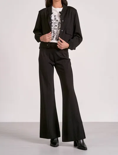 Elan Kristi Button Up Jacket In Black