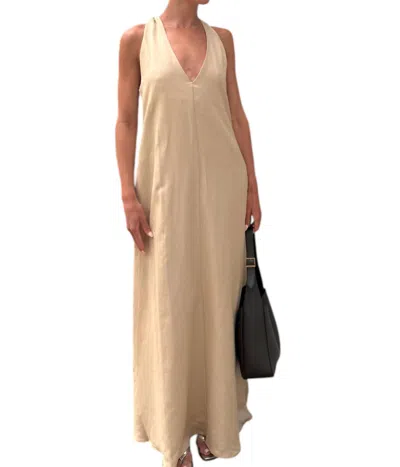 Elan Lala Maxi Dress In Biscuit In Brown