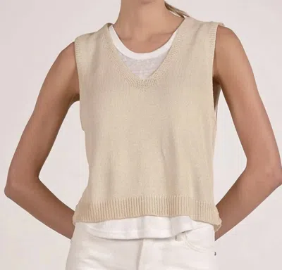 Elan Layered Look Muscle Tee In Natural In Neutral