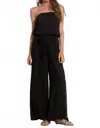 Elan Lightweight Strapless Jumper In Black In Black
