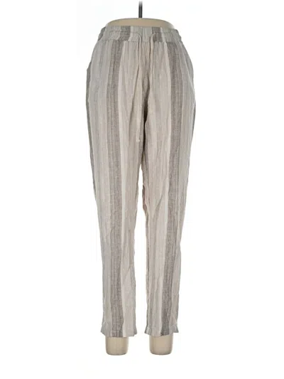 Pre-owned Elan Linen Pants In Silver