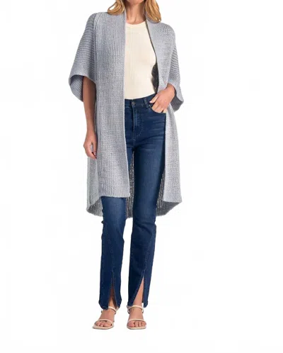 Elan Long Knit Cardigan In Grey In Gray