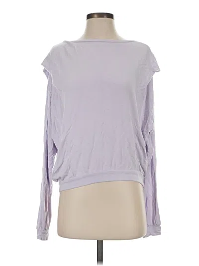 Pre-owned Elan Long Sleeve Blouse In Purple