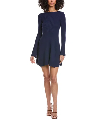Elan Long Sleeve Mini Dress In Blue