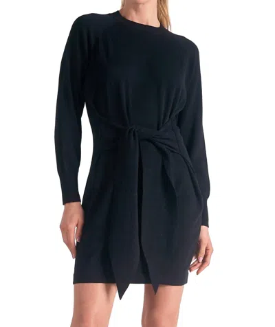 Elan Longsleeve Midi Dress In Black