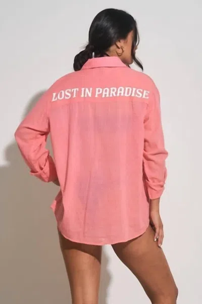 Elan Lost In Paradise Top In Light Pink
