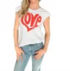 Elan Love Me A Tank In White/red In White