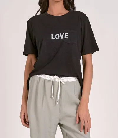 Elan Love T-shirt In Black