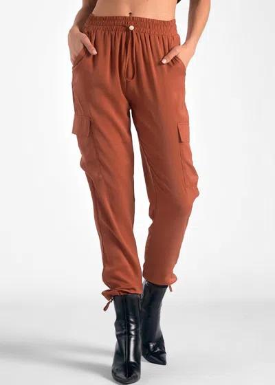 Elan Lowen Pants In Rust In Brown