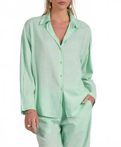 Elan Luxe Lounge Top In Mint In Green