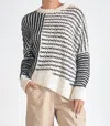 ELAN MARA SWEATER IN BLACK/WHITE