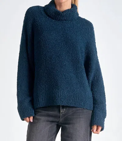 Elan Margo Sweater In Teal Blue