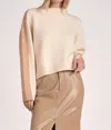 Elan Marla Colorblock Sweater In Tan Natural In Multi