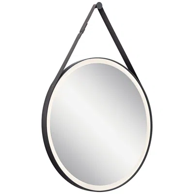 Elan Martell Matte Black 27 3/4" X 39 1/2" Led Wall Mirror