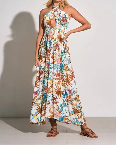 Elan Maxi Cris Cross In Paradise Print In Multi