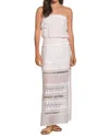 Elan Lace Strapless Cover-up Maxi Dress In White
