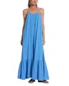 Elan Maxi Tank Flowy Ruffle Dress In Sky Blue