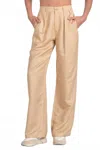 Elan Meadow Straight Leg Pants In Khaki In Gold