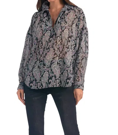 Elan Melodia Paisley Blouse In Black