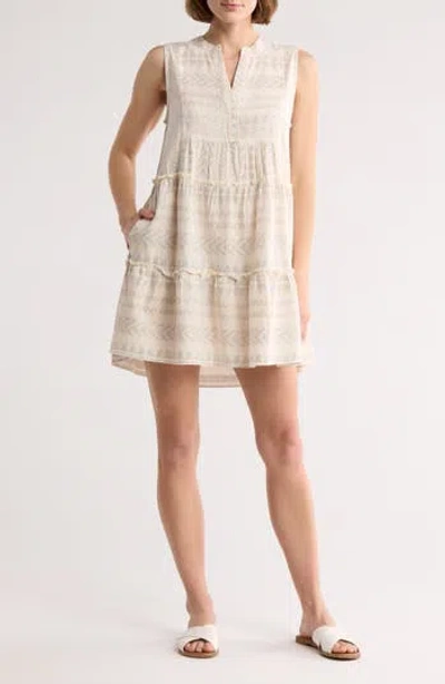 Elan Metallic Jacquard Cover-up Minidress