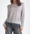 Elan Metallic Sweater In Silver