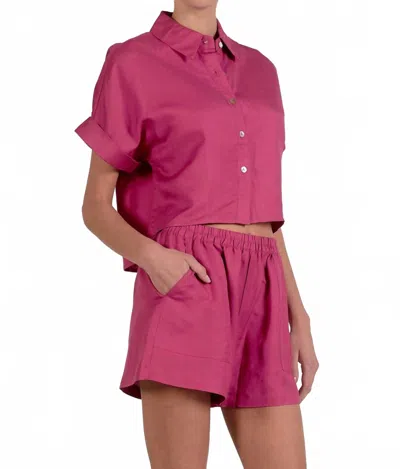 Elan Miami Top In Fuchsia In Pink